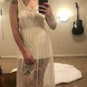 Floor length (!) vintage-esque lace dress